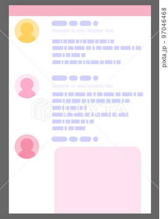 SNS画面 メッセージ チャット 97046468