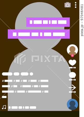SNS画面 メッセージ チャット 97046481