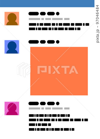 SNS画面 メッセージ チャット SNS画面 メッセージ チャット 97046484