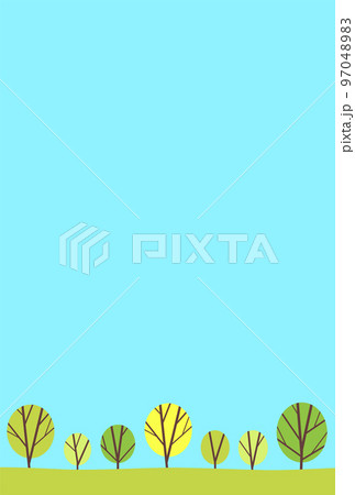 背景イラスト_並木道 97048983