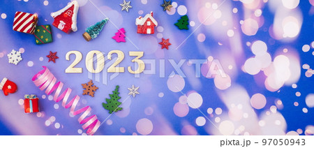 New Year's Eve 2023 Celebration Background. Happy New Year 2023. 97050943