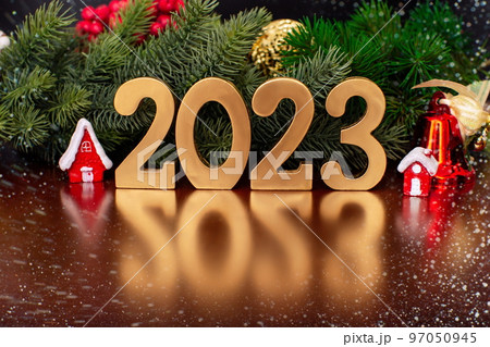 New Year's Eve 2023 Celebration Background. Happy New Year 2023. 97050945