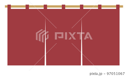 えんじ色の無地ののれん（少し長め） 97051067