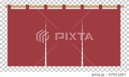 えんじ色の無地ののれん（少し長め） 97051067