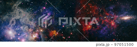 Colorful space background with stars . Galaxy with star and space dust in the universe and deep planet night sky background, with copy space.Elements of this image furnished by NASA. 97051500