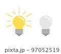 電球のイラスト　電気のONとOFF 97052519