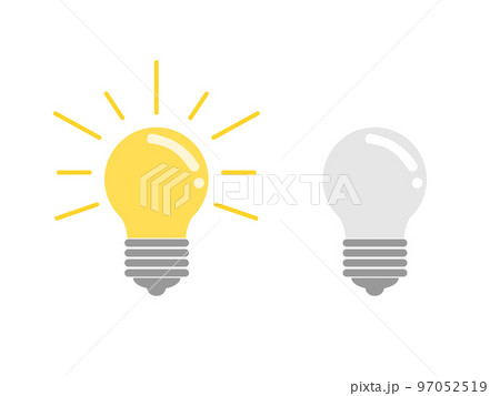 電球のイラスト　電気のONとOFF 97052519