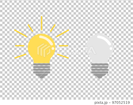 電球のイラスト　電気のONとOFF 97052519