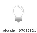 透明な電球　シンプルなイラスト 97052521