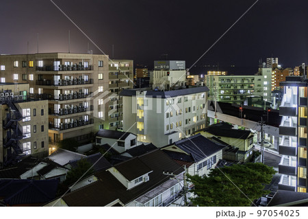 別府駅周辺の夜景　大分県別府市 97054025