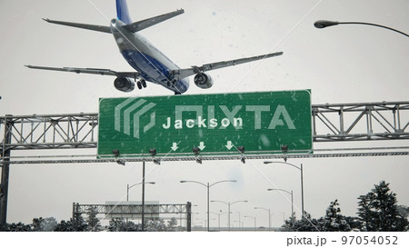 Airplane Landing Jackson in Christmas Airplane Landing Jackson in Christmas 97054052