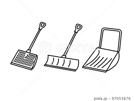除雪道具のイラスト素材セット 除雪道具のイラスト素材セット 97055676