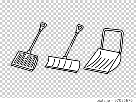 除雪道具のイラスト素材セット 除雪道具のイラスト素材セット 97055676