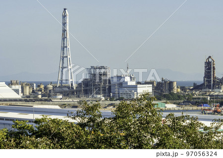 苅田町湾岸工業地帯　九州電力苅田発電所　福岡県苅田町 97056324