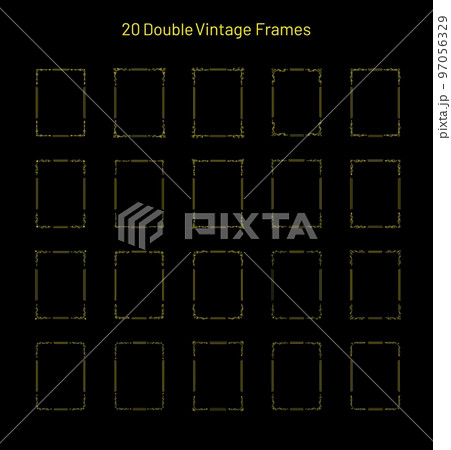 Set of 20 elegant retro vintage ornate frames, corner flourishes, collection of unique rectangle vignette templates, empty art deco style design elements, for pages, blanks, certificates, invitations Set of 20 elegant retro vintage ornate frames, corner flourishes, collection of unique rectangle vignette templates, empty art deco style design elements, for pages, blanks, certificates, invitations 97056329