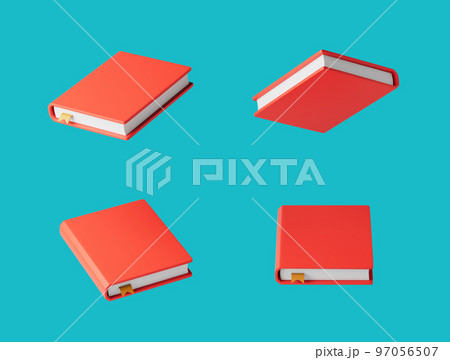 Simple book from all angles 3d render illustration 97056507