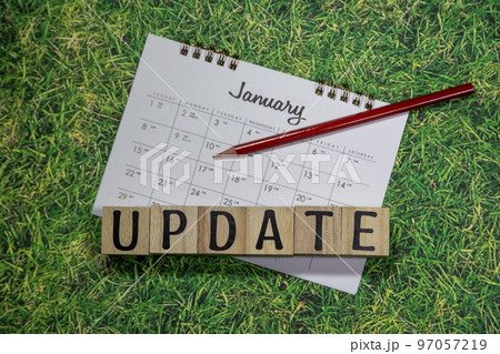 文字ブロック　UPDATE　アップデート 97057219
