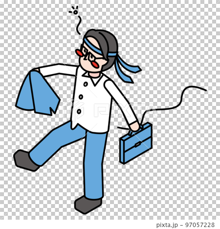 Isometric illustration of a male office worker who is drunk after leaving work 97057228