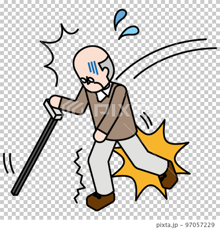 一個可能跌倒的老人的等軸圖 97057229