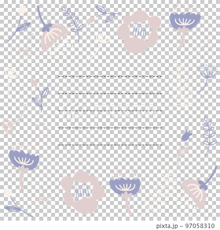 Scandinavian frame in purple and pink Scandinavian frame in purple and pink 97058310