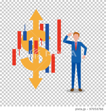 ドルの値動きを気にする男性 97058766