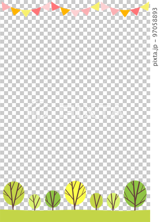 背景圖_綠樹成蔭的道路_白色背景 97058893