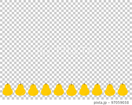 かわいい洋梨のルレクチェのフレーム／手描きイラスト 97059038