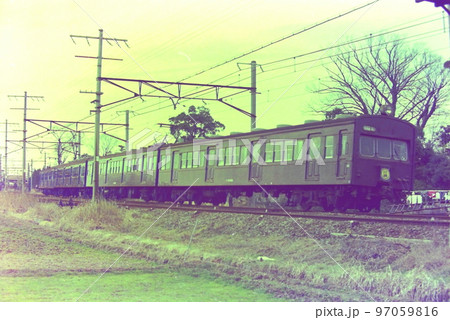 南武線73系、クハ79359-モハ72-サハ78-クモハ73、中野島→登戸、1977年1月18日 97059816