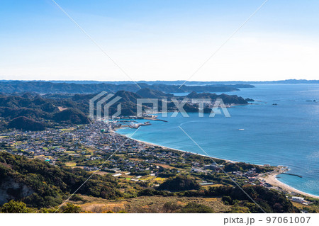 《千葉県》鋸山の眺望・鋸南町の海岸線 97061007