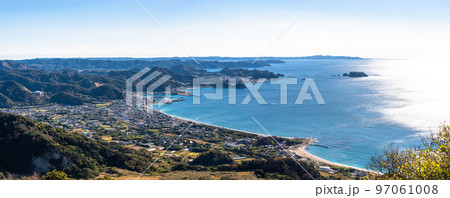 《千葉県》鋸山の眺望・鋸南町の海岸線 97061008