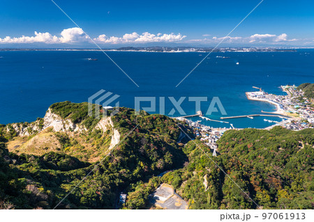 《千葉県》鋸山の眺望・東京湾の大海原 《千葉県》鋸山の眺望・東京湾の大海原 97061913