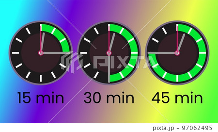 Set of timers 15, 30 and 45 min, analogue clock style 97062495