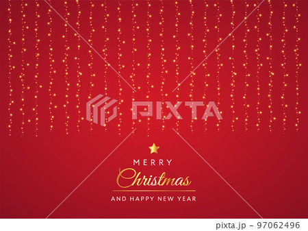 クリスマス ニューイヤー キラキラのシャインレイン 赤い背景 デザイン素材 クリスマス ニューイヤー キラキラのシャインレイン 赤い背景 デザイン素材 97062496