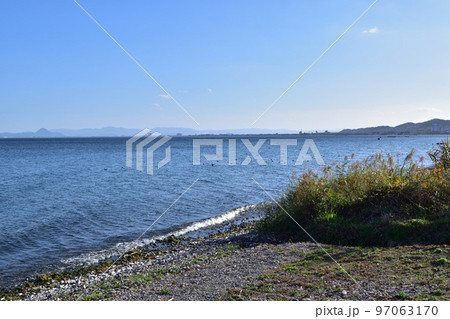 琵琶湖・大津木戸の湖岸 琵琶湖・大津木戸の湖岸 97063170