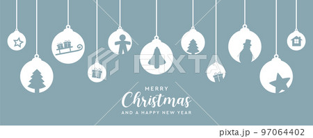 christmas greeting card with tree balls decoration christmas greeting card with tree balls decoration 97064402