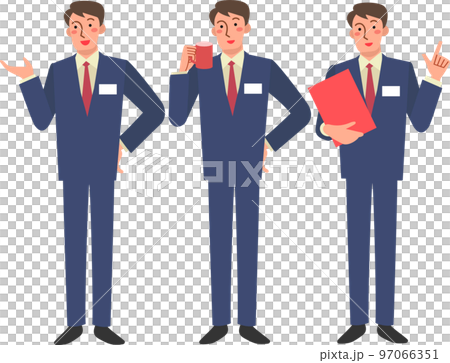 工作在辦公室的一個年輕商人 工作在辦公室的一個年輕商人 97066351
