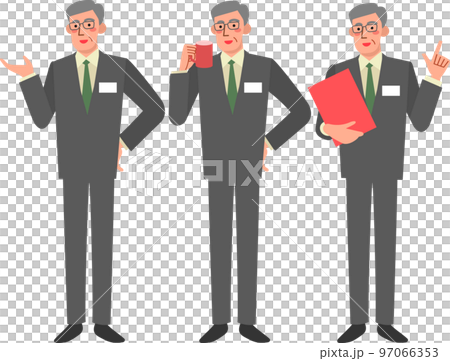 Senior businessman working in the office Senior businessman working in the office 97066353
