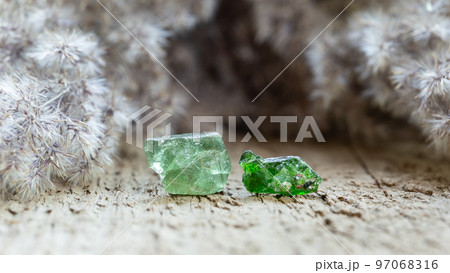Green Apatite with Diopside Crystal Healing Stone 97068316