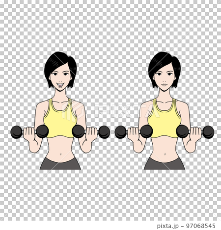 Japanese doing American comic style fitness 97068545