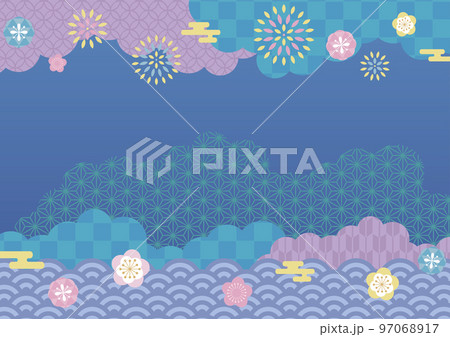 青色和柄背景 青色和柄背景 97068917
