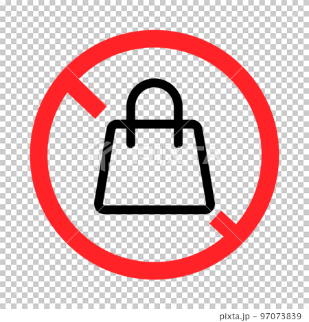 荷物持ち込み禁止のサイン。ベクター。 荷物持ち込み禁止のサイン。ベクター。 97073839