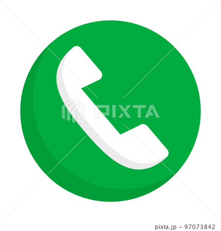フラットデザインの電話アイコン。通話。ベクター。 フラットデザインの電話アイコン。通話。ベクター。 97073842