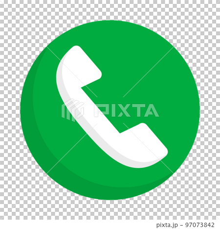 フラットデザインの電話アイコン。通話。ベクター。 フラットデザインの電話アイコン。通話。ベクター。 97073842
