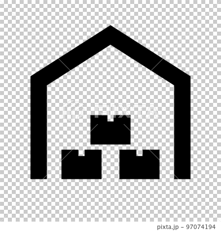 Simple warehouse icon. Logistics vault. vector. 97074194