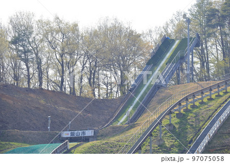 スキージャンプ台(ジャンプ台クラブハウス 長野県 飯山市) スキージャンプ台(ジャンプ台クラブハウス 長野県 飯山市) 97075058