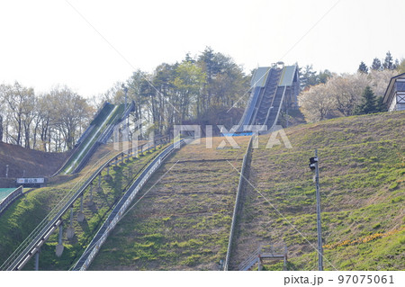 スキージャンプ台(ジャンプ台クラブハウス 長野県 飯山市) スキージャンプ台(ジャンプ台クラブハウス 長野県 飯山市) 97075061