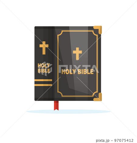 Holy bible book. Front view. The word of God 97075412