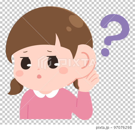 中耳炎的症狀_耳聾_失聰女孩圖解 97076298