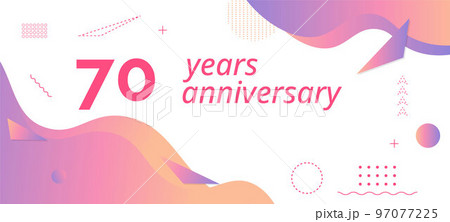 70th anniversary logo, birthday celebration. 97077225