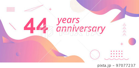44th anniversary logo, birthday celebration. 44th anniversary logo, birthday celebration. 97077237